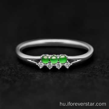 Nagykereskedelem 100% természetes S925 Kiváló minőségű Jade Ring